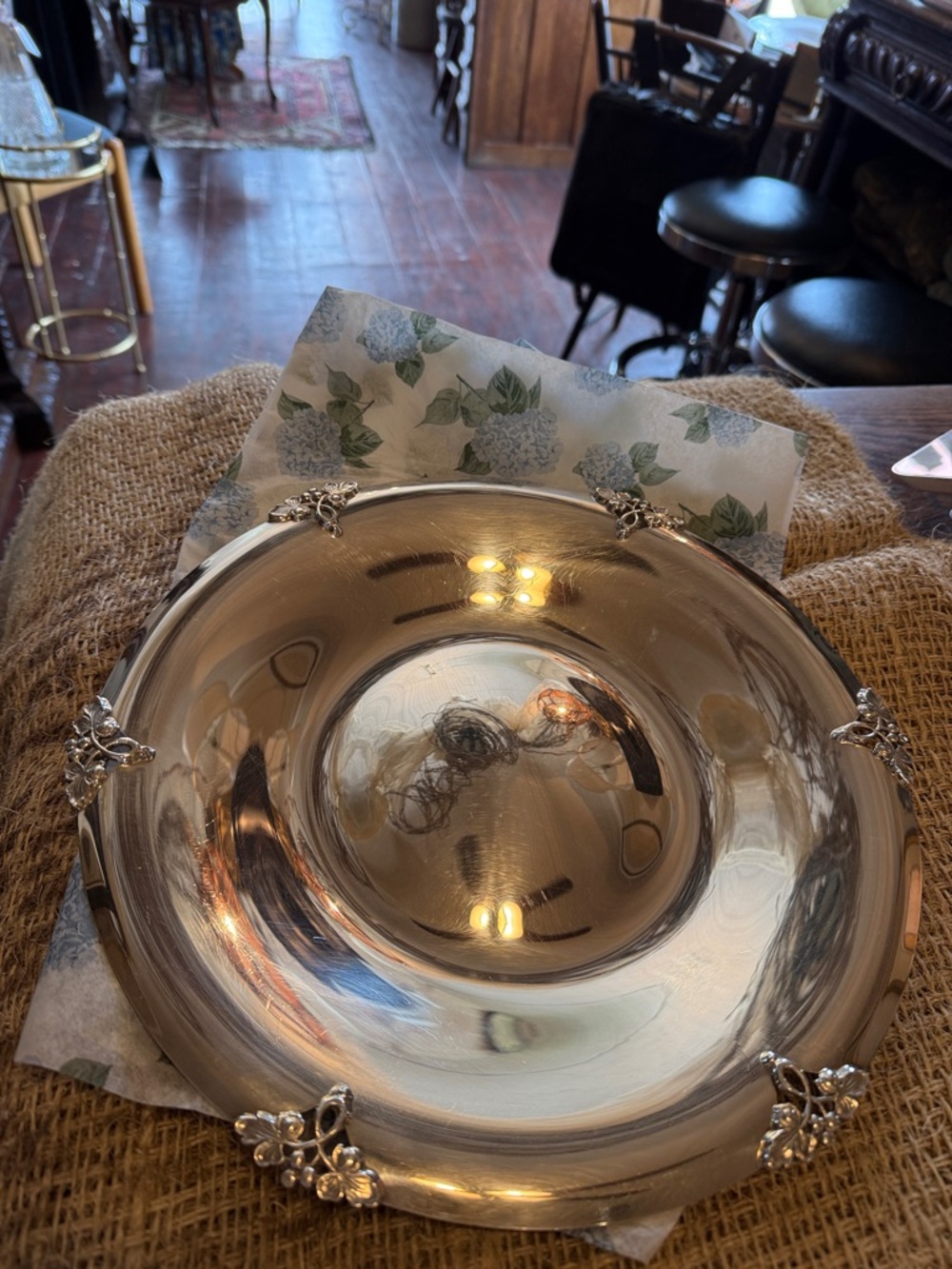 Vintage Fisher Silverplate plate, great condition. Hard to find.
